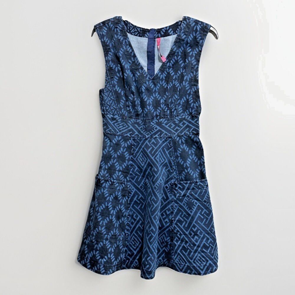 Plenty By Tracy Reese Dress Women 2 Chambray Fit Flare Anthro City Smart